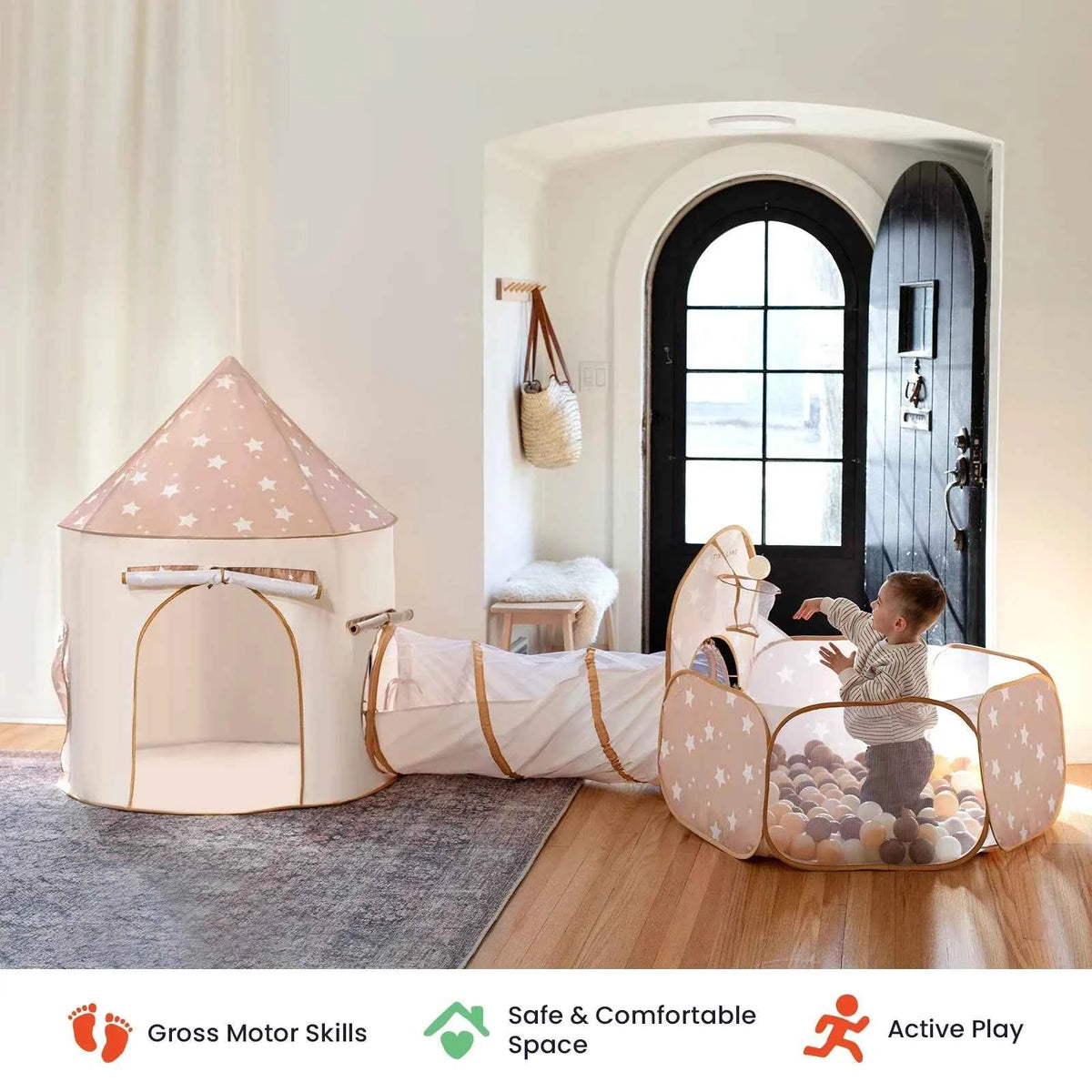 Tiny Land 3-in-1 Play Tunnel, Tent and Ball Pit Set