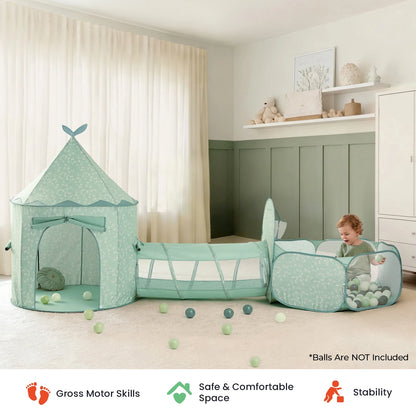 Tiny Land 3-in-1 Play Tunnel, Tent and Ball Pit Set