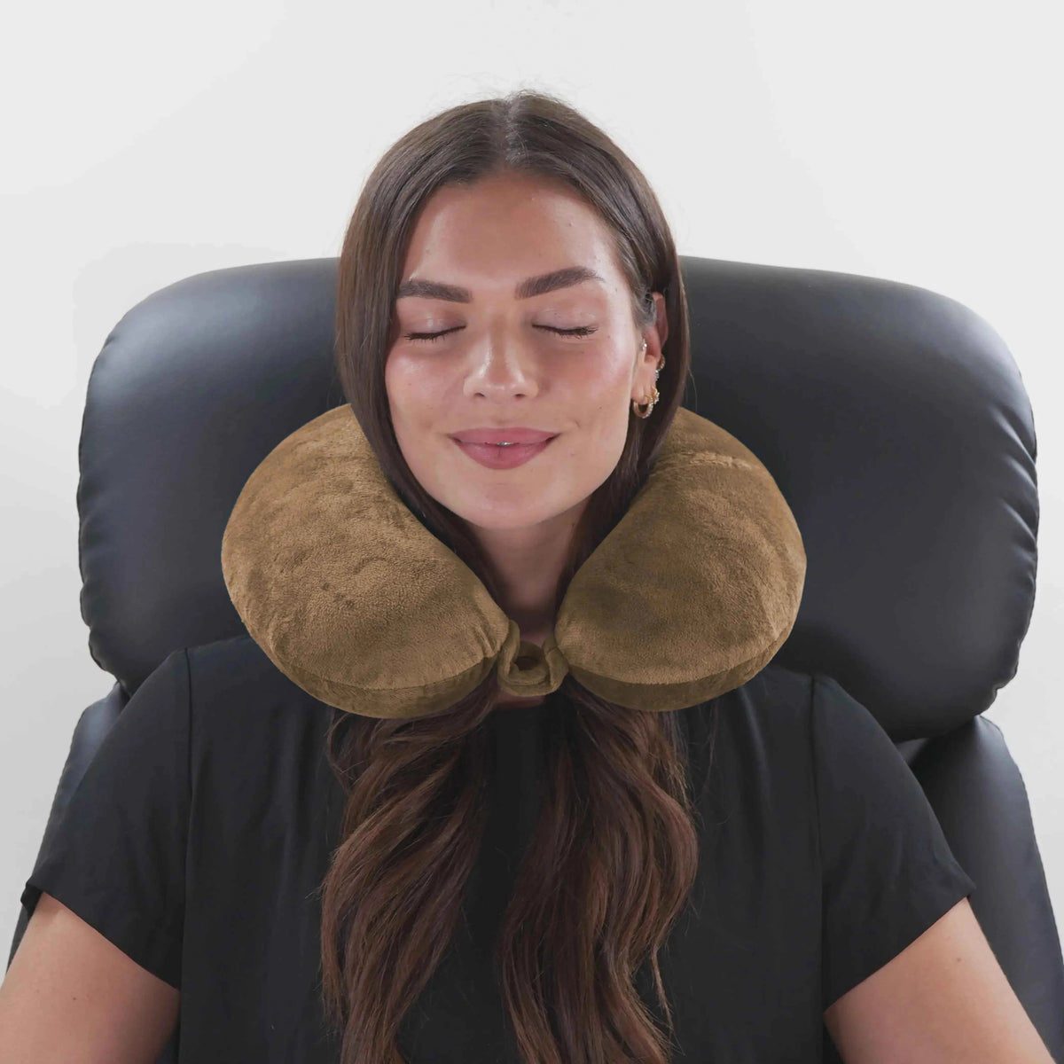 Miami Carry On Plush Microbeads Travel Neck Pillow