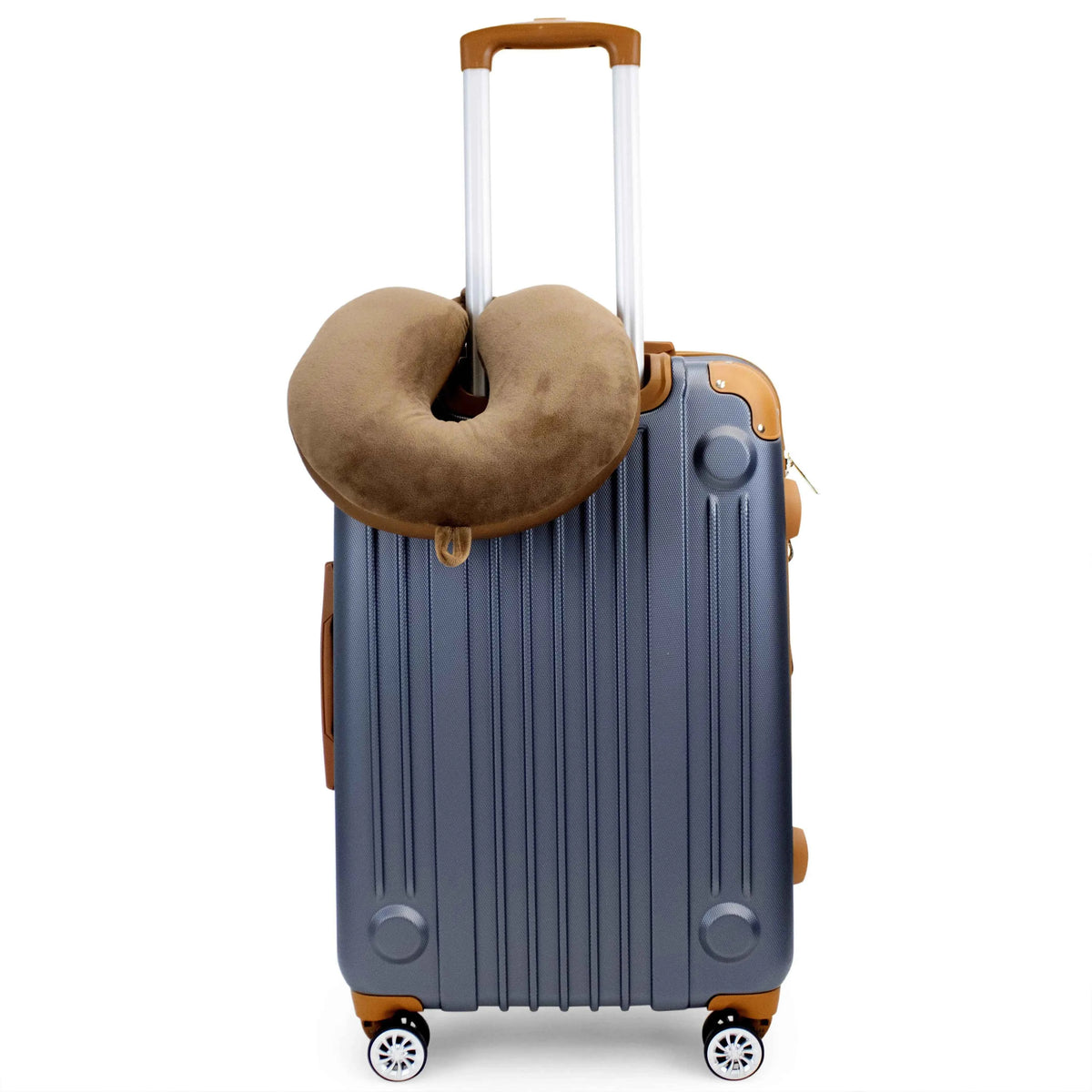 Miami Carry On Plush Microbeads Travel Neck Pillow
