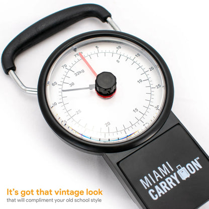 Retro Mechanical Luggage Scale | 75 lb Capacity | No Batteries | Miami Carry On - Niksstuff