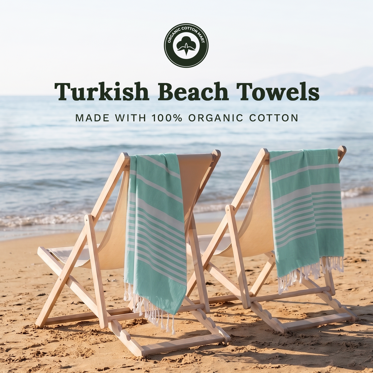 Turkish Organic Cotton Beach Towel