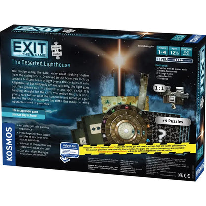 The Deserted Lighthouse | EXIT Escape Room Game with Jigsaw Puzzles | Kosmos | Ages 12+ | 1–4 Players - Niksstuff
