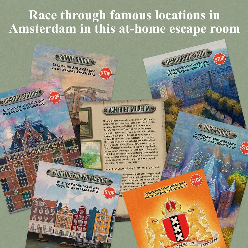 The Hunt Through Amsterdam | EXIT Escape Room Game | Kosmos | Ages 12+ | 1–4 Players | 1–2 Hours - Niksstuff