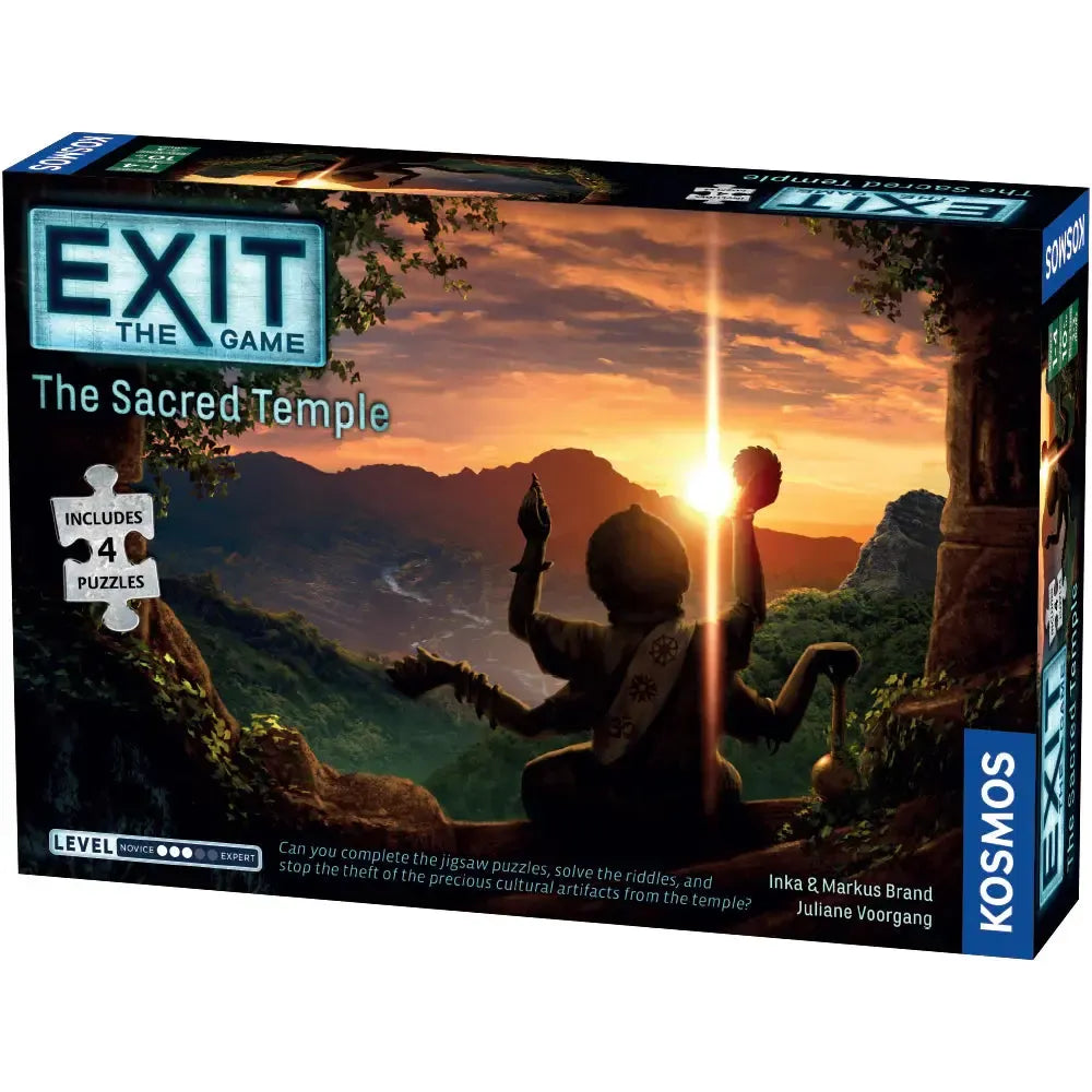 The Sacred Temple | EXIT Escape Room Game with Jigsaw Puzzles | Kosmos | Ages 12+ | 1–4 Players - Niksstuff