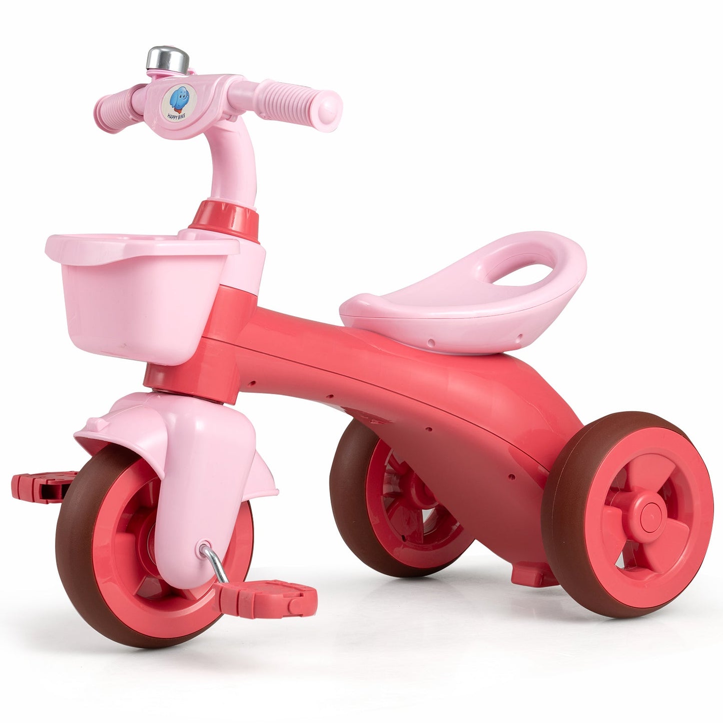 Toddler Tricycle with Front Baskets, Bell & Elephant Design | Ages 3-5