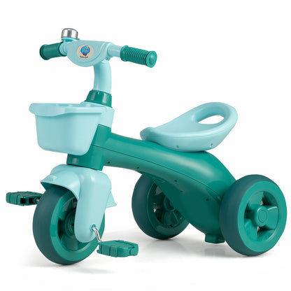 Toddler Tricycle with Front Baskets, Bell & Elephant Design | Ages 3-5
