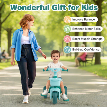 Toddler Tricycle with Front Baskets, Bell & Elephant Design | Ages 3-5