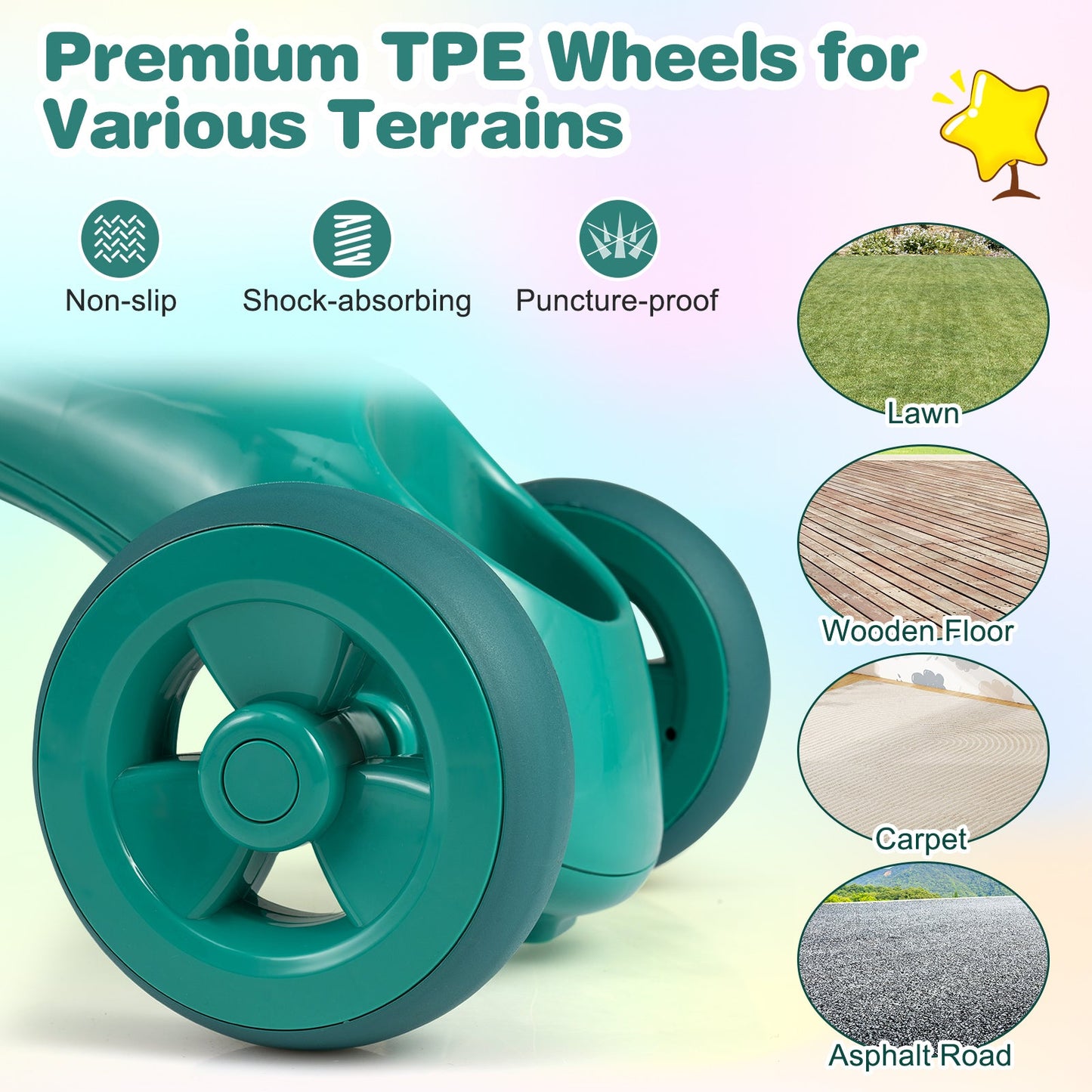 Toddler Tricycle with Front Baskets, Bell & Elephant Design | Ages 3-5