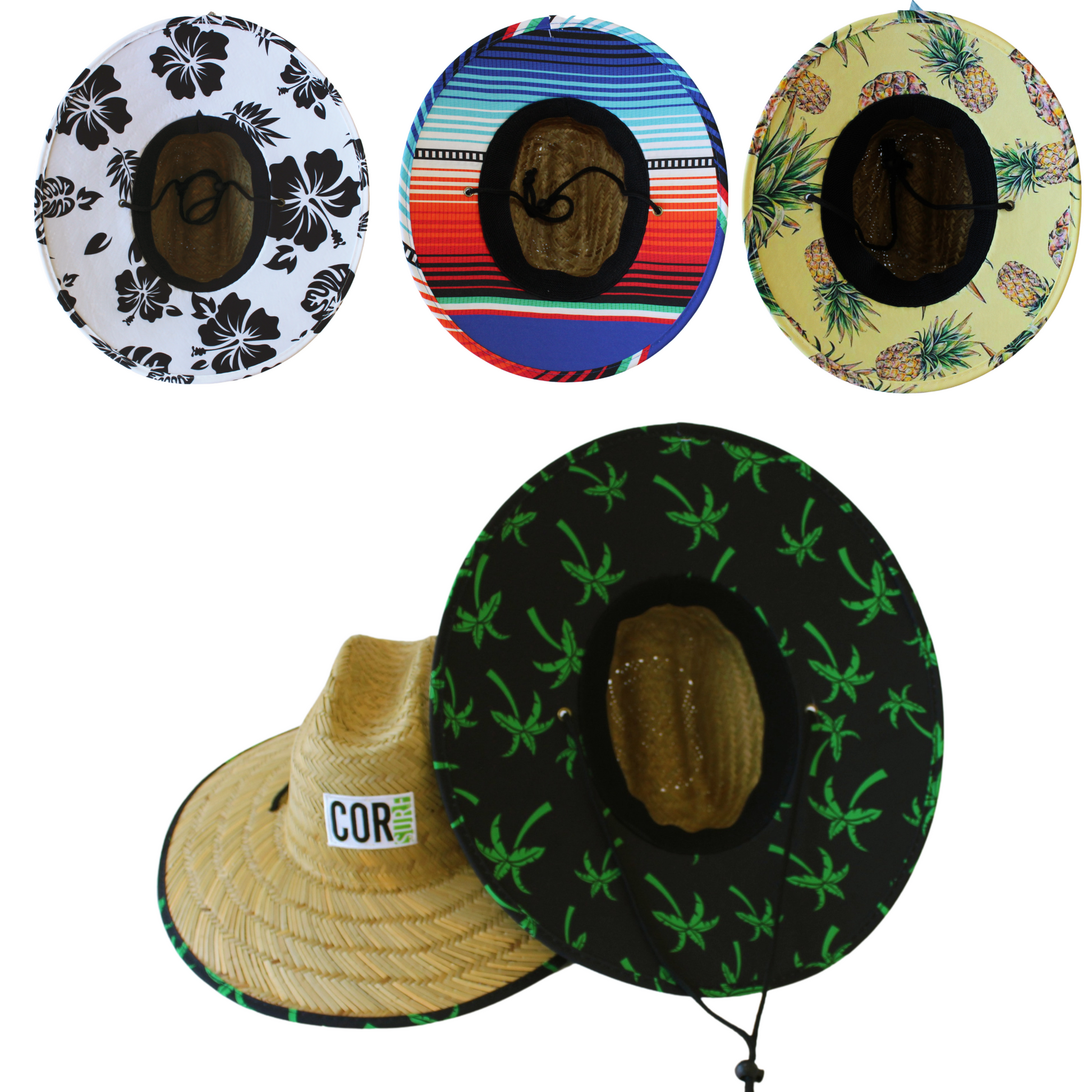 Straw Lifeguard Sun Hat for Adults | 9 Prints | COR Surf - Niksstuff