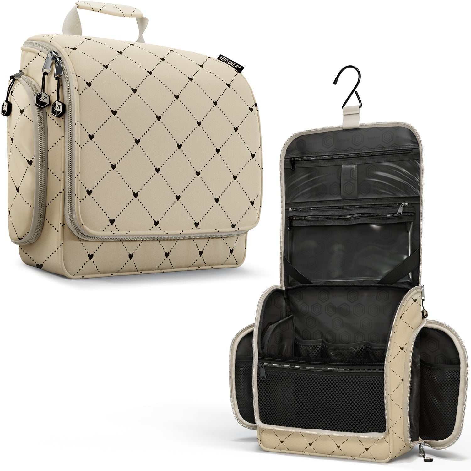 VENTURE 4TH Hanging Travel Toiletry Bag | TSA Compliant | 18 Colors & Designs - Niksstuff