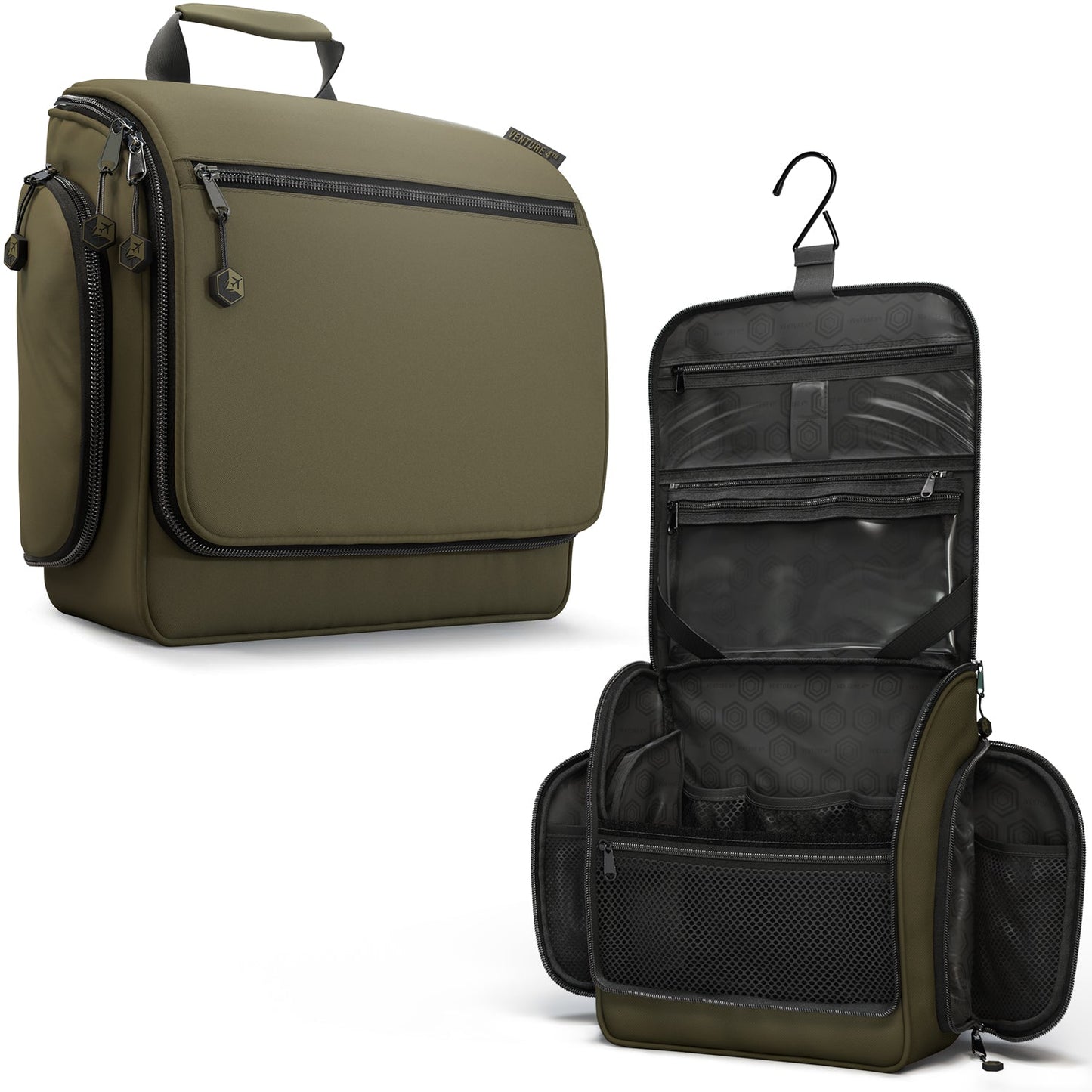 VENTURE 4TH Hanging Travel Toiletry Bag | TSA Compliant | 18 Colors & Designs - Niksstuff