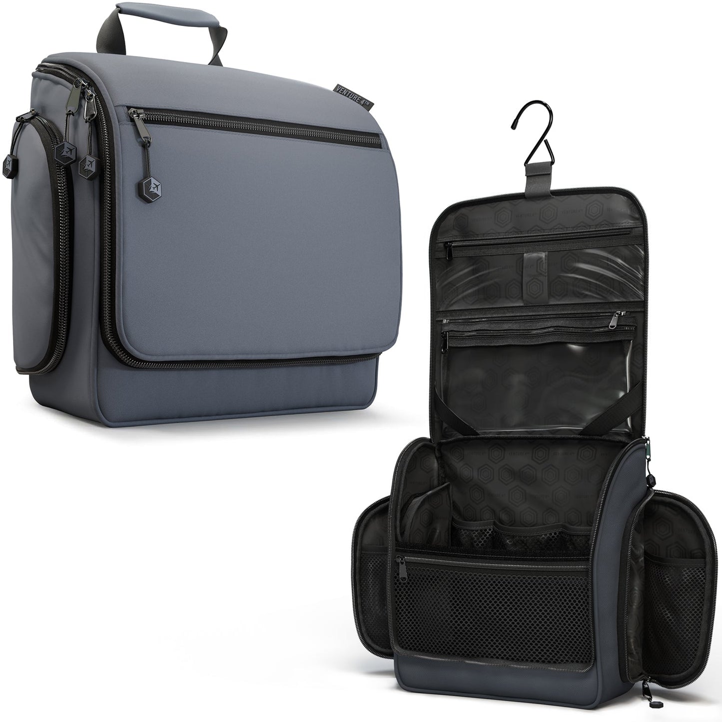 VENTURE 4TH Hanging Travel Toiletry Bag | TSA Compliant | 18 Colors & Designs - Niksstuff