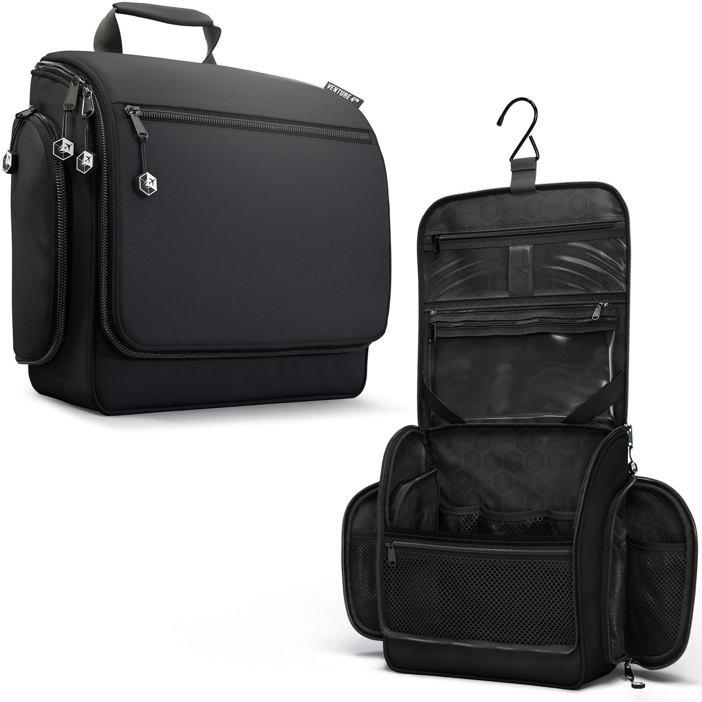VENTURE 4TH Hanging Travel Toiletry Bag | TSA Compliant | 18 Colors & Designs - Niksstuff