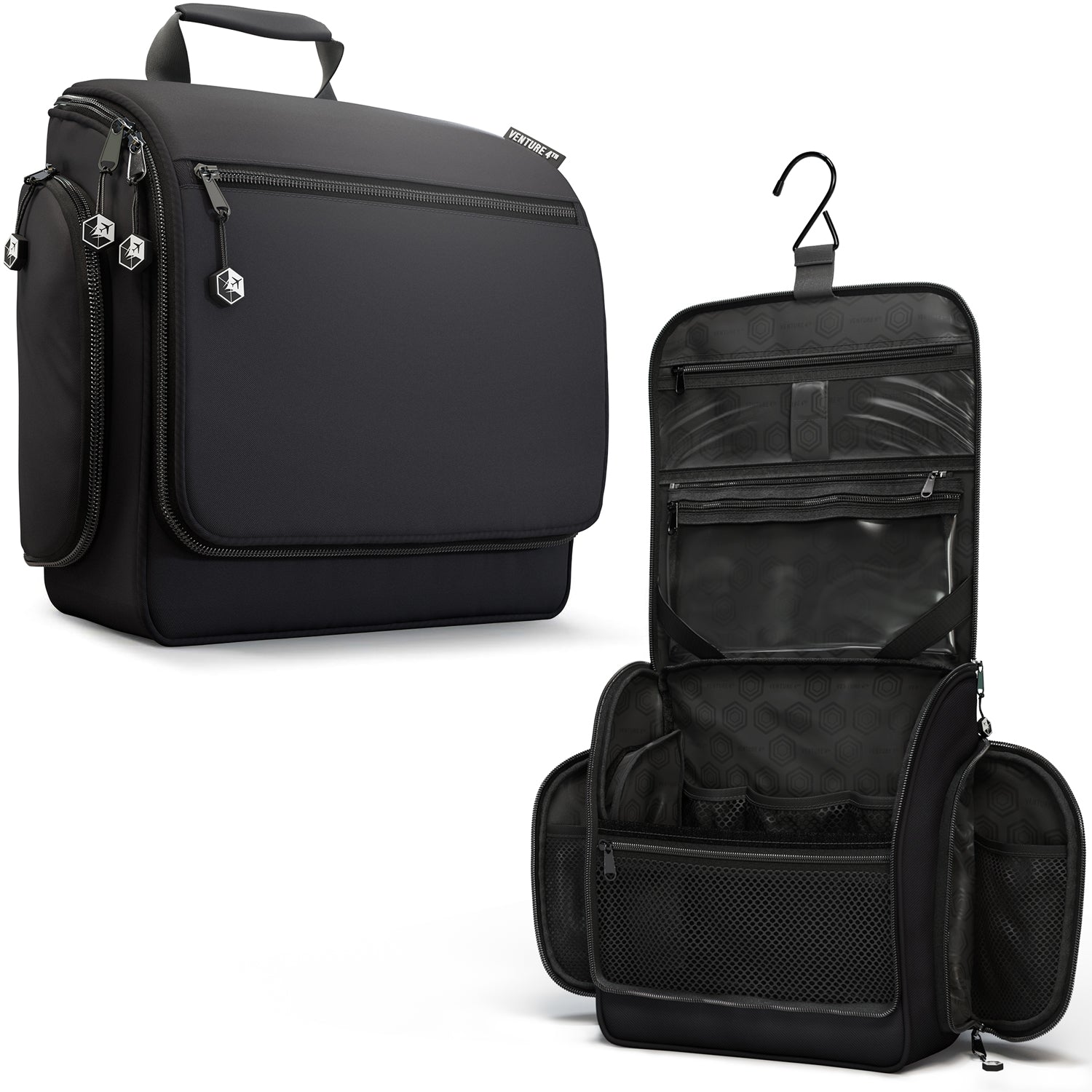 VENTURE 4TH Hanging Travel Toiletry Bag | TSA Compliant | 18 Colors & Designs - Niksstuff