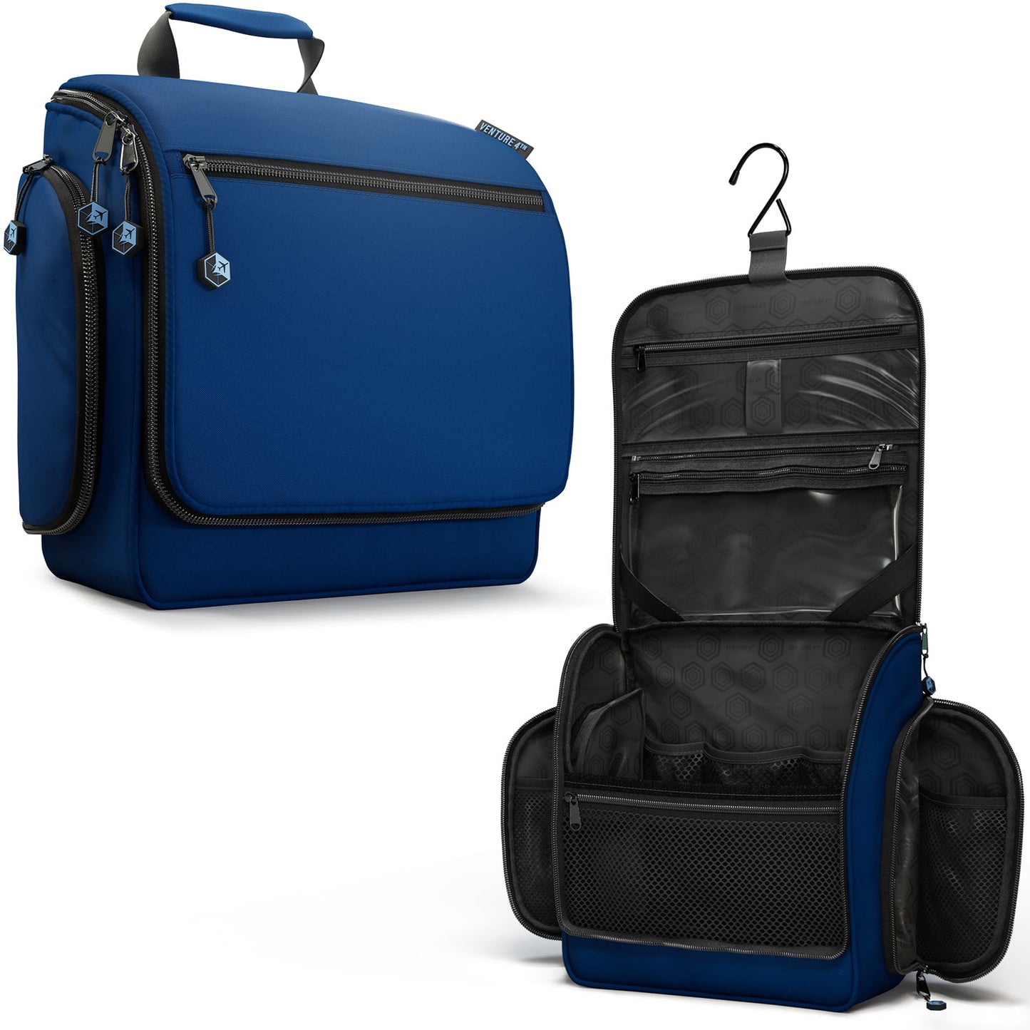 VENTURE 4TH Hanging Travel Toiletry Bag | TSA Compliant | 18 Colors & Designs - Niksstuff