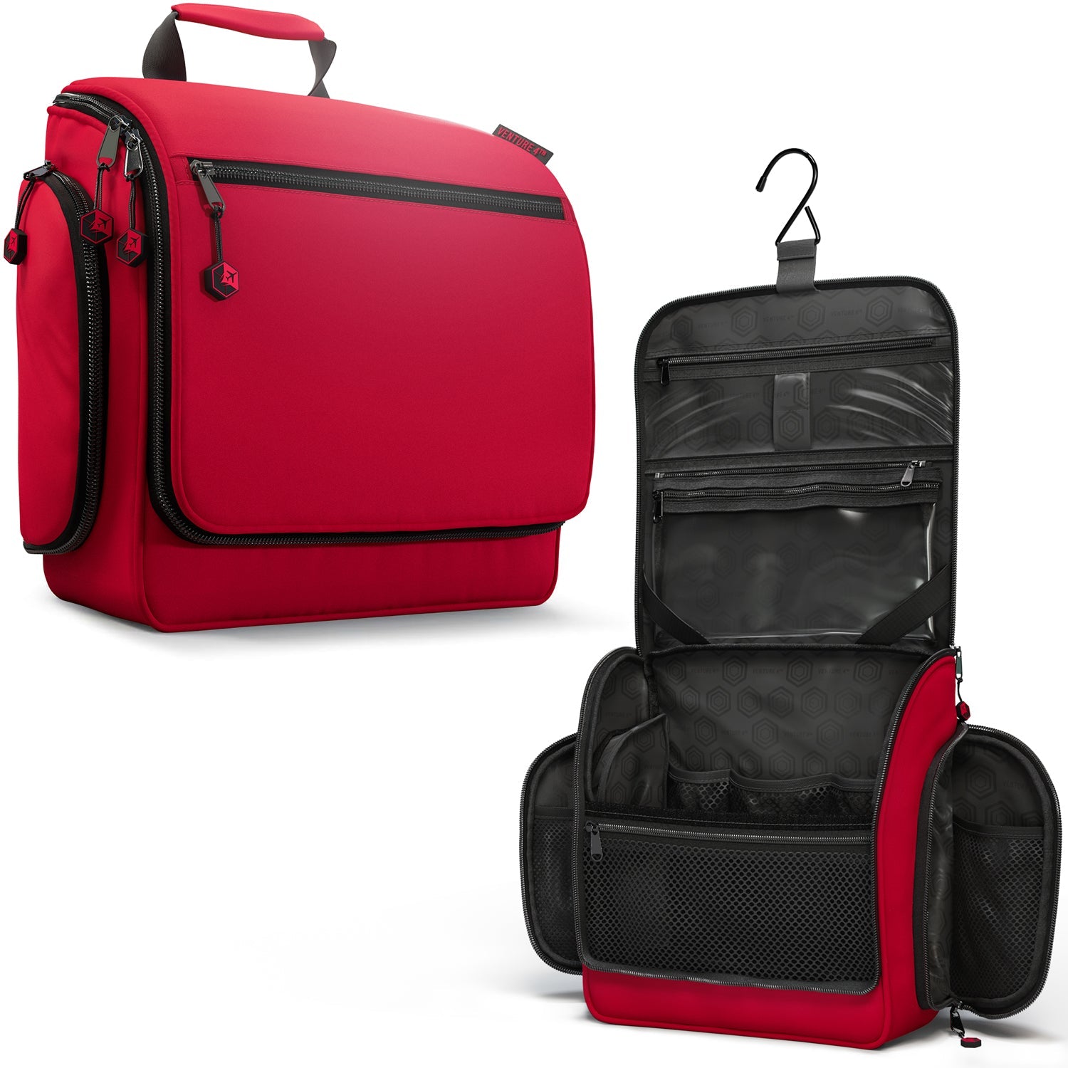 VENTURE 4TH Hanging Travel Toiletry Bag | TSA Compliant | 18 Colors & Designs - Niksstuff
