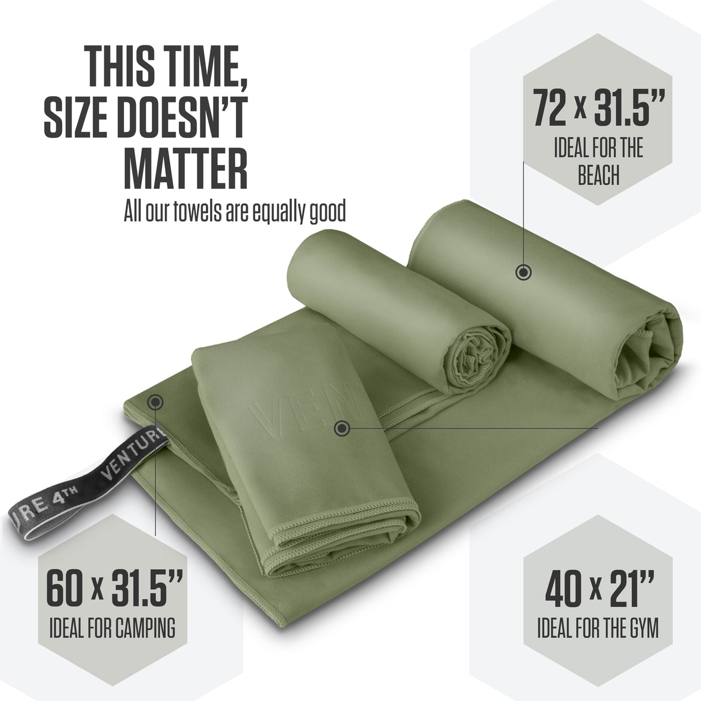 VENTURE 4TH Microfiber Quick-Dry Travel Towel - Niksstuff