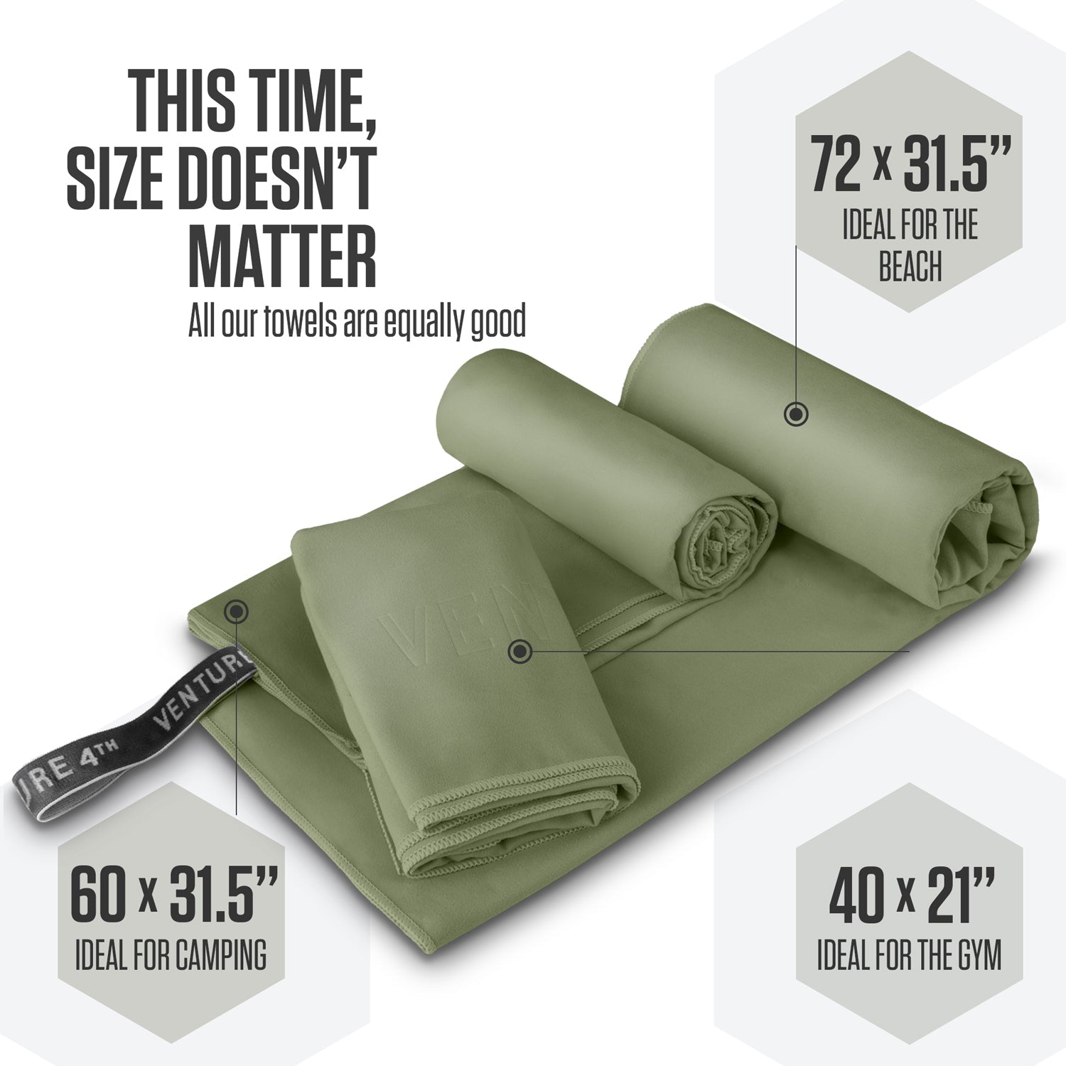VENTURE 4TH Microfiber Quick-Dry Travel Towel - Niksstuff