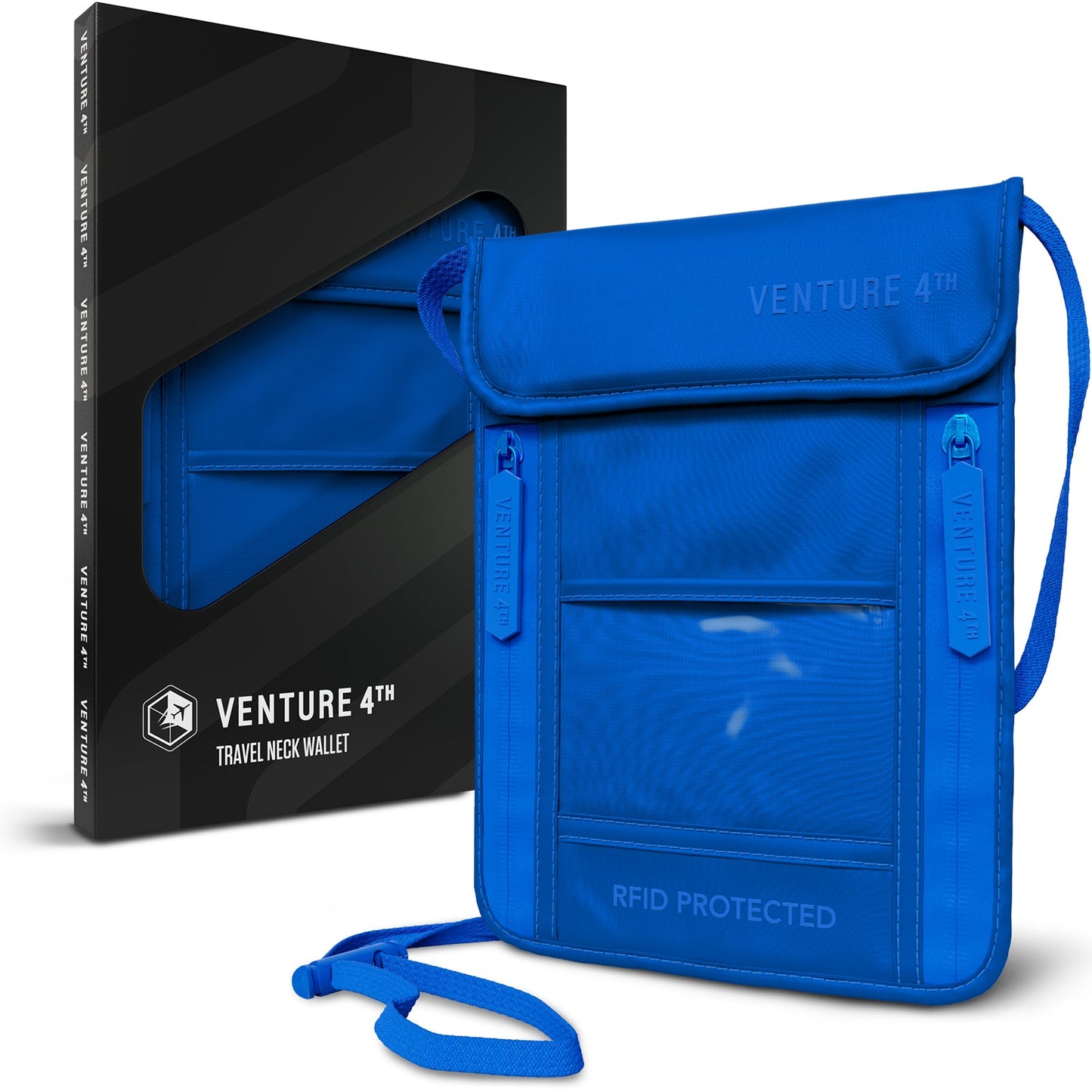 VENTURE 4TH Travel Neck Pouch | RFID Blocking | 210D Ripstop Nylon | 8 Colors - Niksstuff