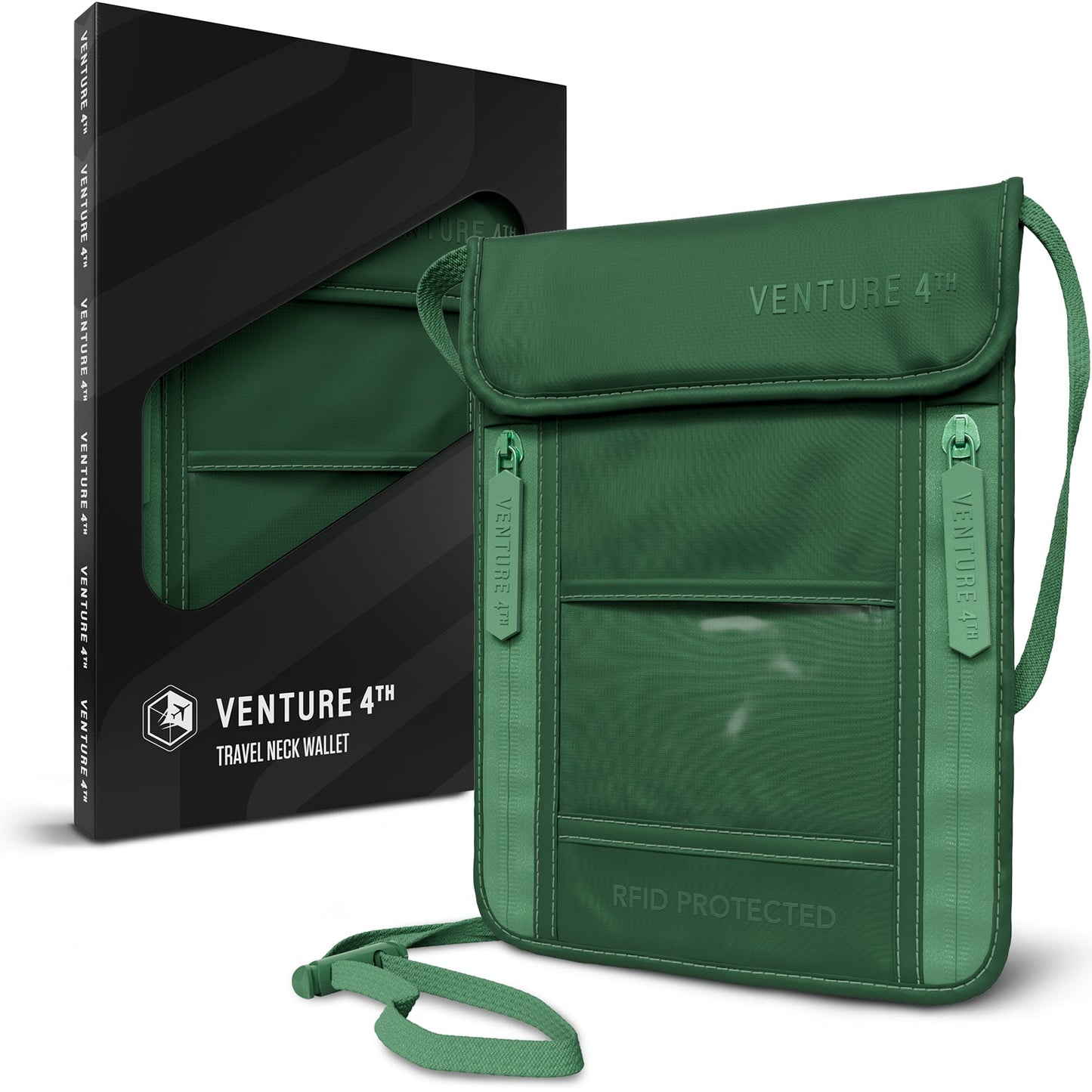 VENTURE 4TH Travel Neck Pouch | RFID Blocking | 210D Ripstop Nylon | 8 Colors - Niksstuff