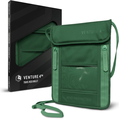 VENTURE 4TH Travel Neck Pouch | RFID Blocking | 210D Ripstop Nylon | 8 Colors - Niksstuff