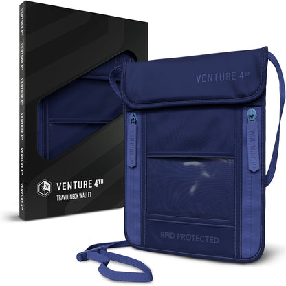 VENTURE 4TH Travel Neck Pouch | RFID Blocking | 210D Ripstop Nylon | 8 Colors - Niksstuff
