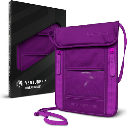 VENTURE 4TH Travel Neck Pouch | RFID Blocking | 210D Ripstop Nylon | 8 Colors - Niksstuff
