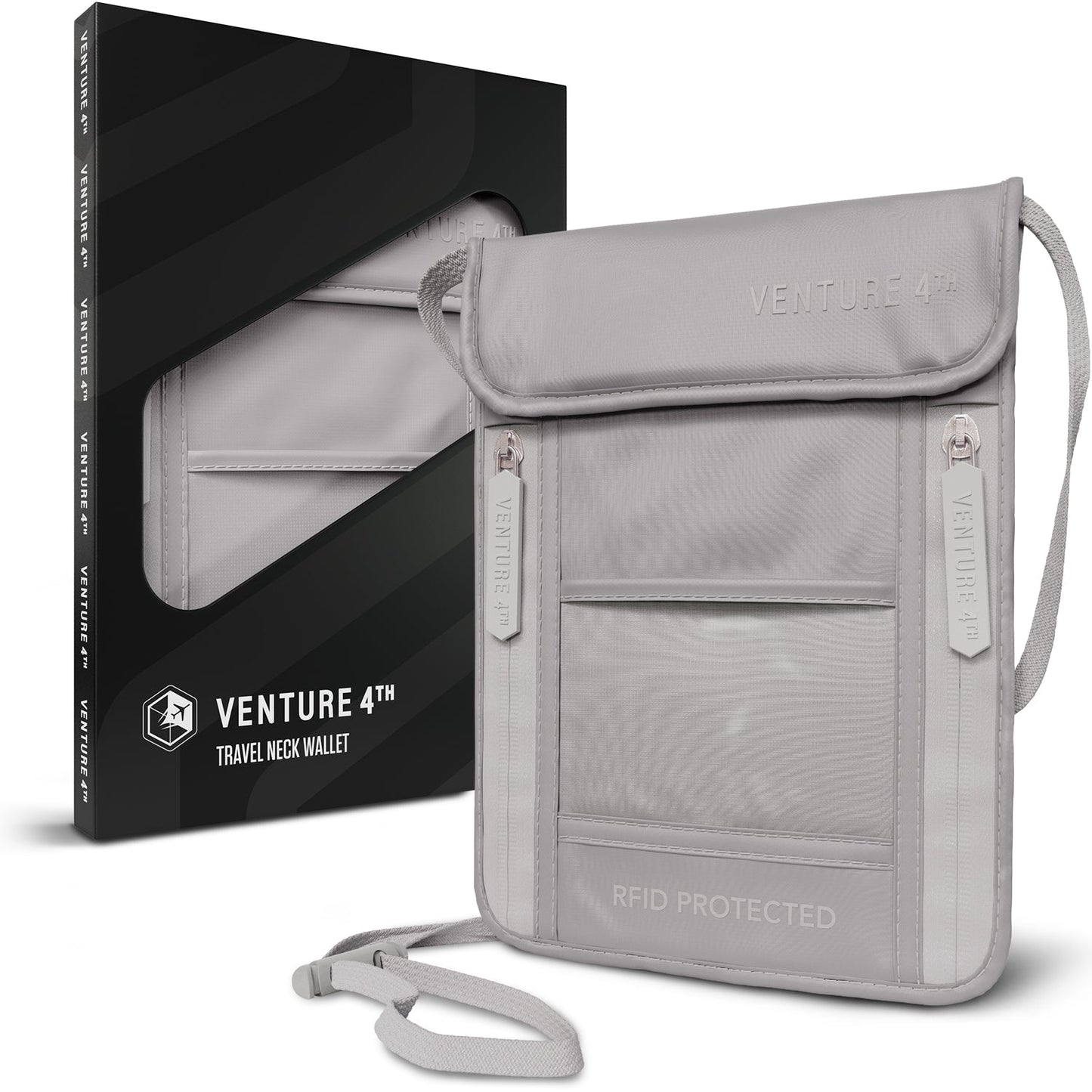 VENTURE 4TH Travel Neck Pouch | RFID Blocking | 210D Ripstop Nylon | 8 Colors - Niksstuff