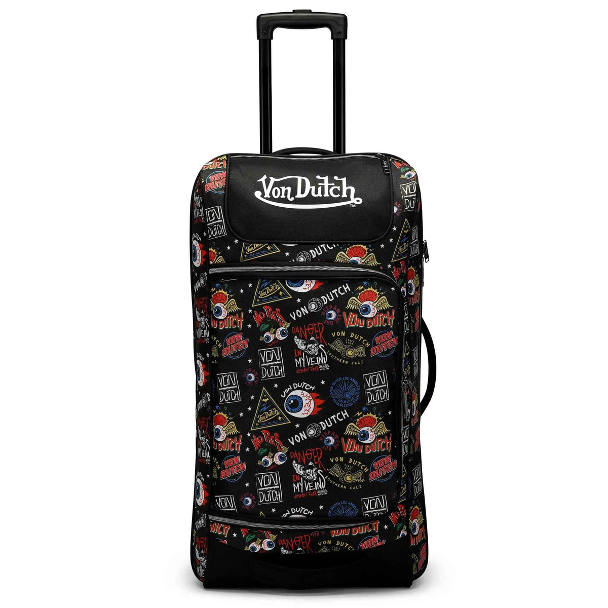 Jax Black 28" Checked Rolling Duffel