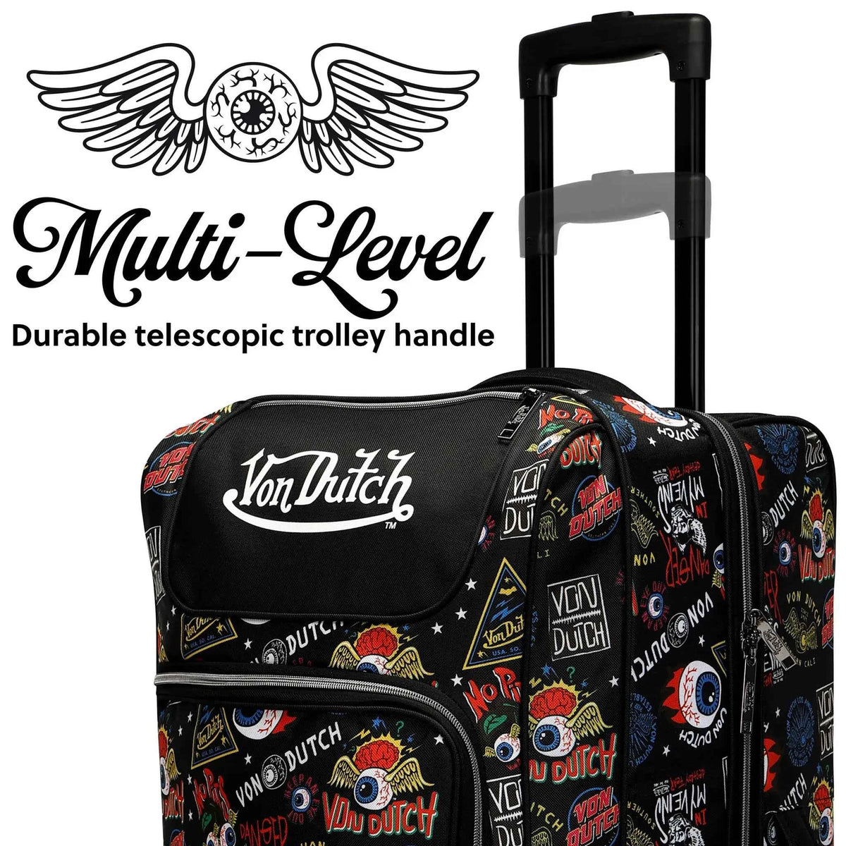 Jax Black 28" Checked Rolling Duffel