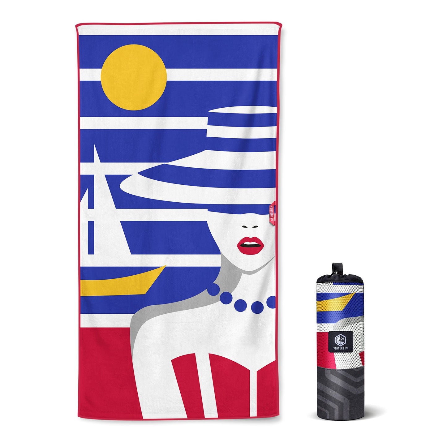 VENTURE 4TH Oversized Microfiber Beach Towel | 78"x35" | Quick-Dry | 31 Designs - Niksstuff