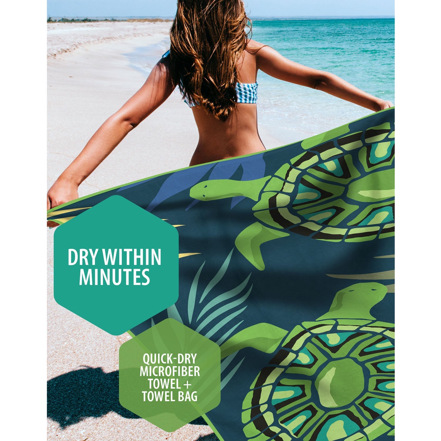 VENTURE 4TH Oversized Microfiber Beach Towel | 78"x35" | Quick-Dry | 31 Designs - Niksstuff