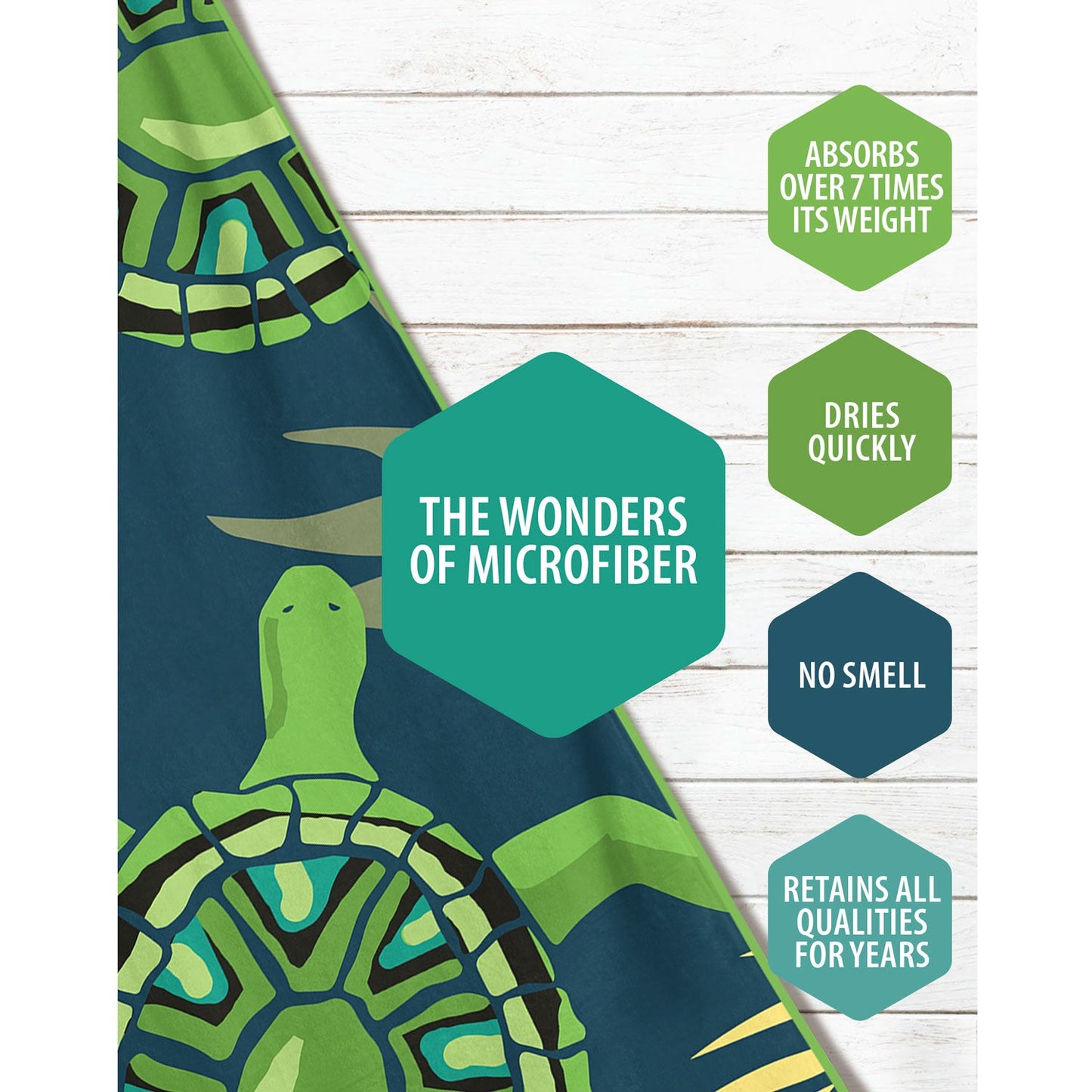 VENTURE 4TH Oversized Microfiber Beach Towel | 78"x35" | Quick-Dry | 31 Designs - Niksstuff