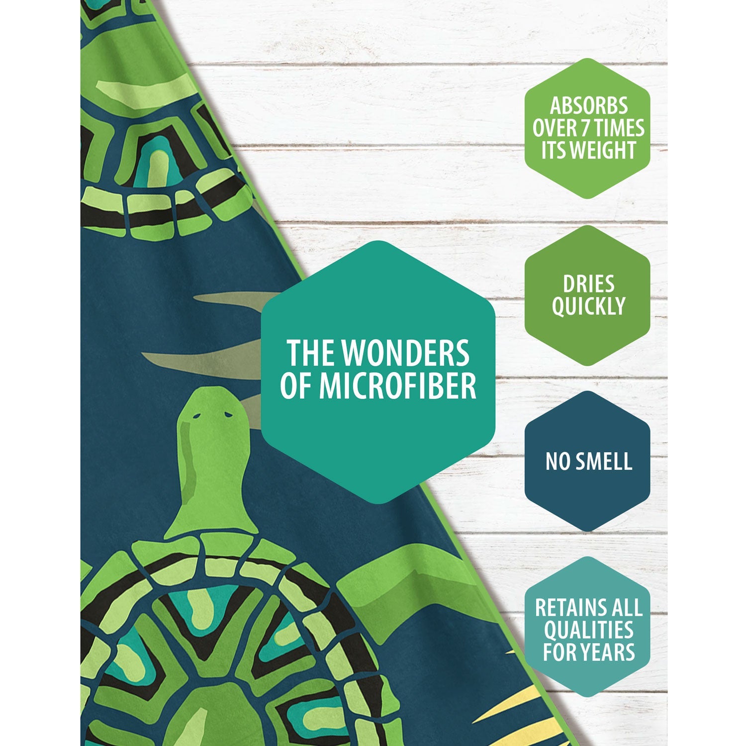 VENTURE 4TH Oversized Microfiber Beach Towel | 78"x35" | Quick-Dry | 31 Designs - Niksstuff