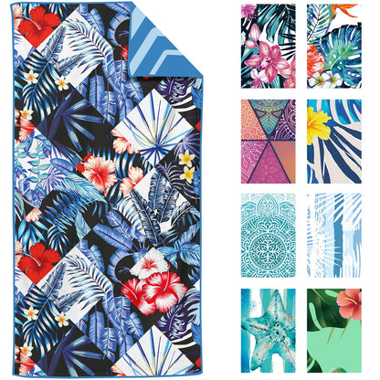VENTURE 4TH Oversized Microfiber Beach Towel | 78"x35" | Quick-Dry | 31 Designs - Niksstuff