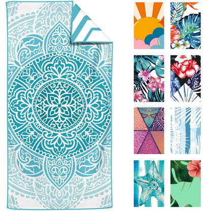 VENTURE 4TH Oversized Microfiber Beach Towel | 78"x35" | Quick-Dry | 31 Designs - Niksstuff