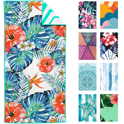 VENTURE 4TH Oversized Microfiber Beach Towel | 78"x35" | Quick-Dry | 31 Designs - Niksstuff