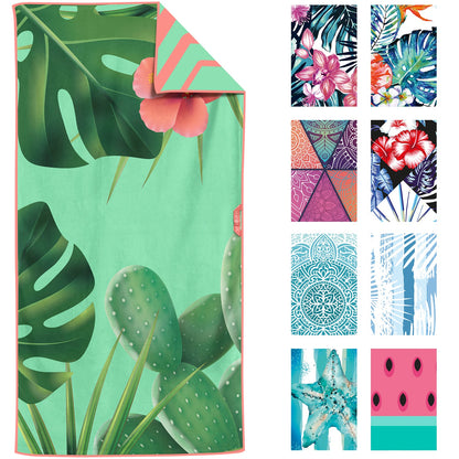 VENTURE 4TH Oversized Microfiber Beach Towel | 78"x35" | Quick-Dry | 31 Designs - Niksstuff