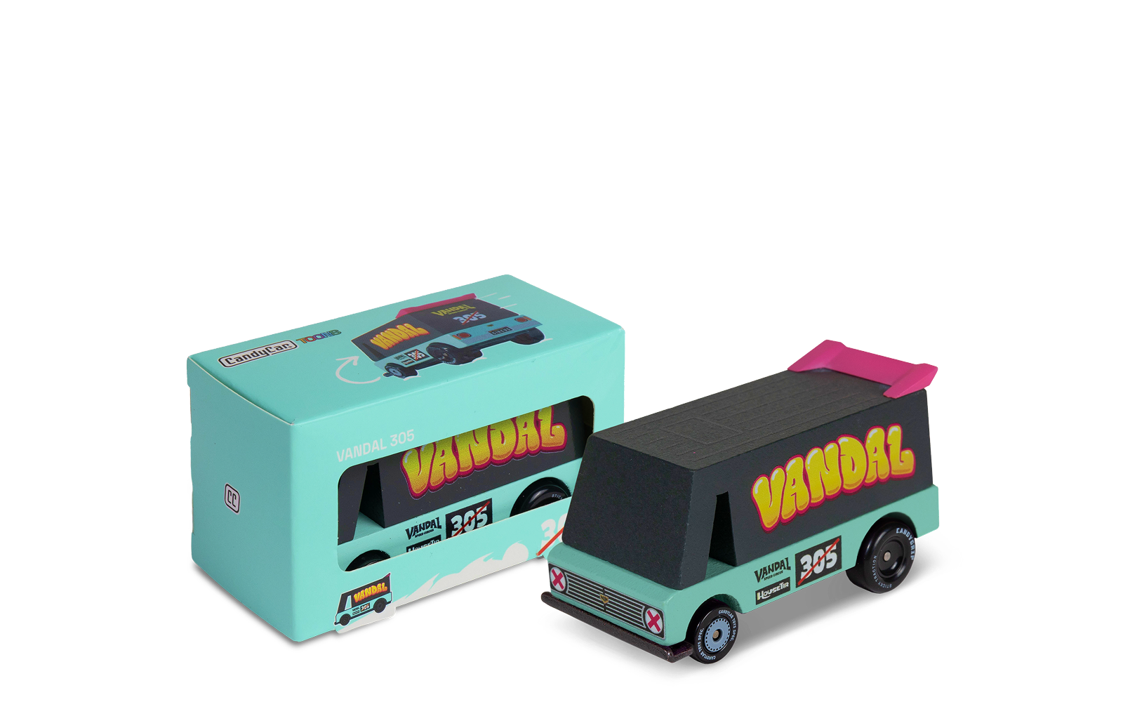Vandal 305 | Candylab CANDYCAR TOONS Toy Car | Wooden & Diecast | Ages 3+ | Collectible - Niksstuff