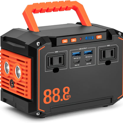 300W Portable Power Station | Solar Generator with Foldable Solar Panel | Camping & Emergency Backup