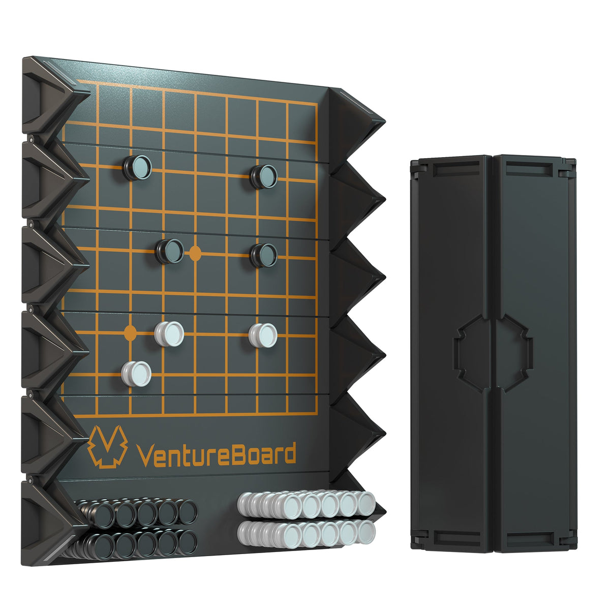 VentureBoard Mini Go Magnetic Roll-Up Strategy Game - 9x9 Board