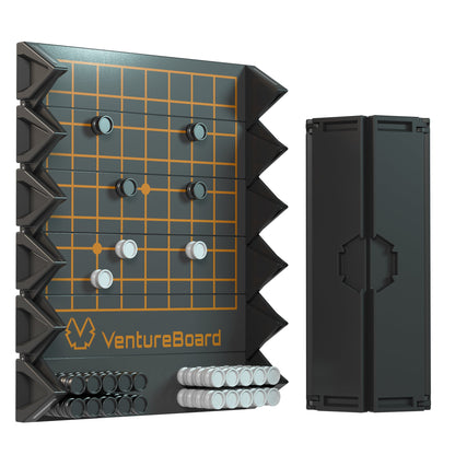 VentureBoard Mini Go Magnetic Roll-Up Strategy Game - 9x9 Board