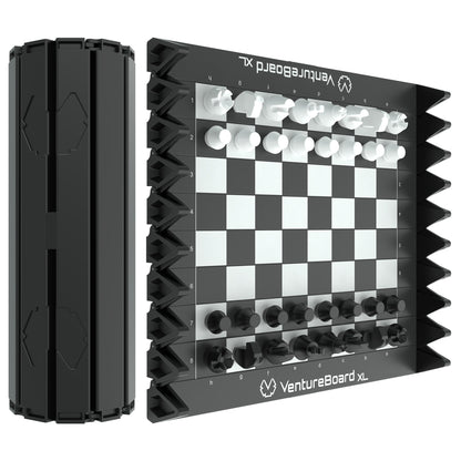 VentureBoard XL Magnetic Roll-Up Chess Set - 10" Portable Board