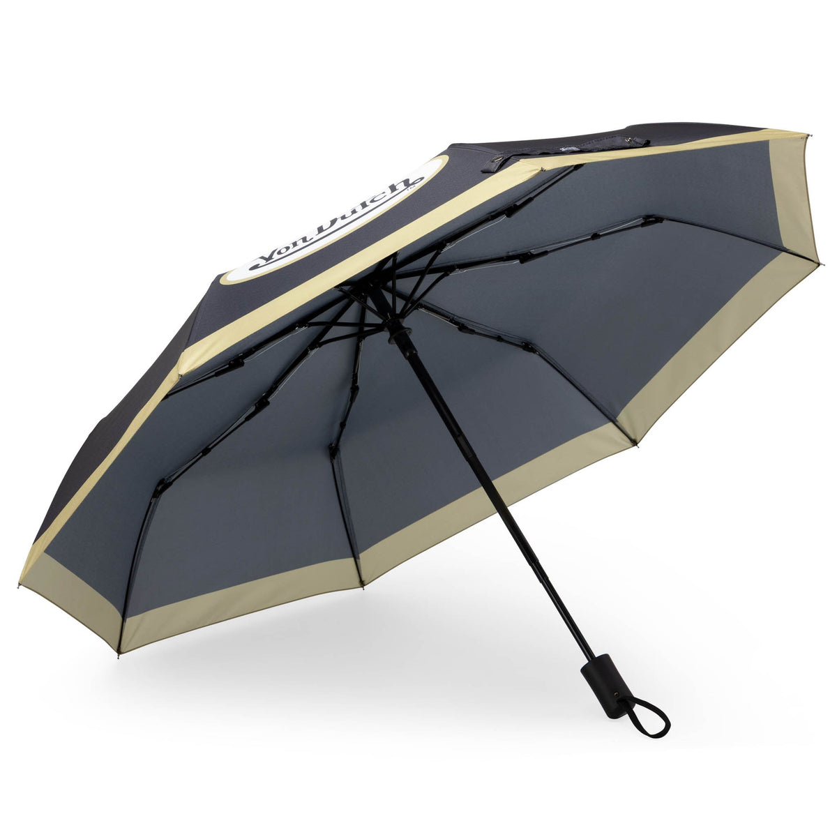 Von Dutch Gold Logo Compact Automatic Umbrella
