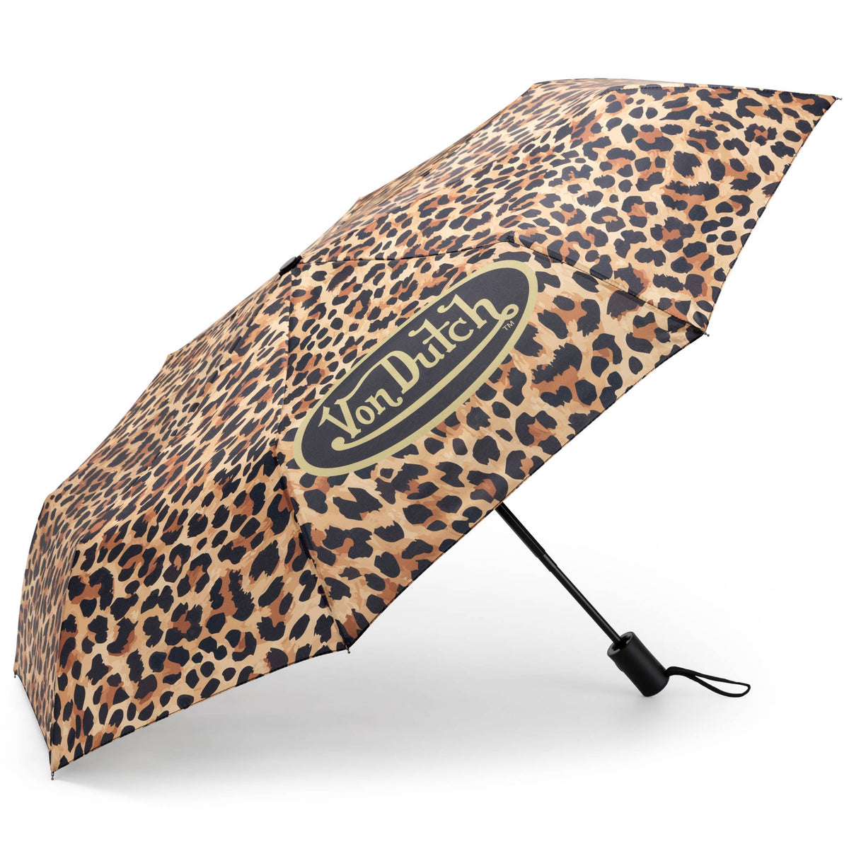 Von Dutch Leopard Compact Automatic Umbrella