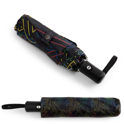 Von Dutch Automatic Compact Umbrella with Protective Sleeve – Neon Logo