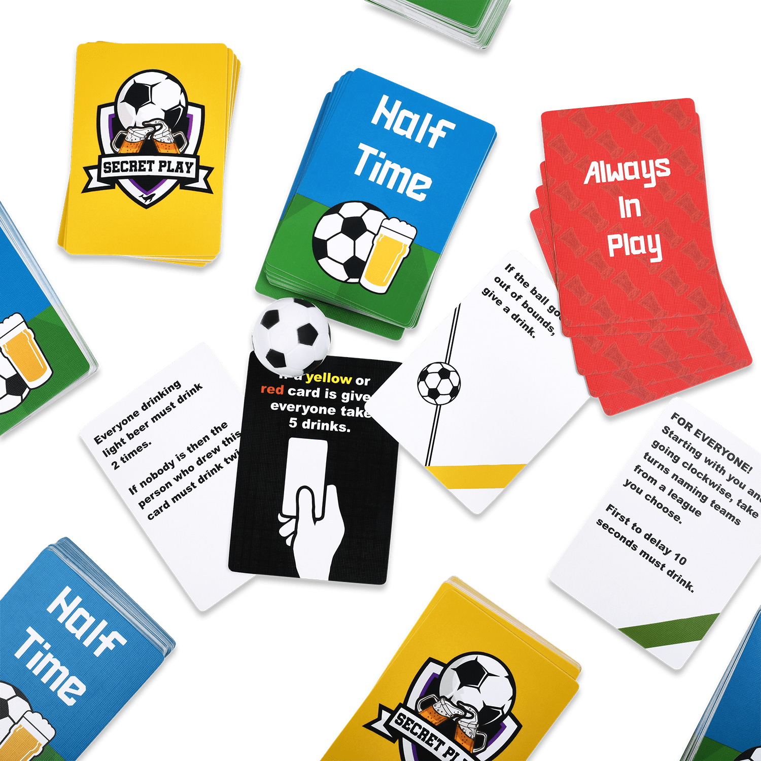 Watch Soccer, Get Drunk | The Live Soccer Drinking Game | 260 Cards | Falling Whale Games - Niksstuff