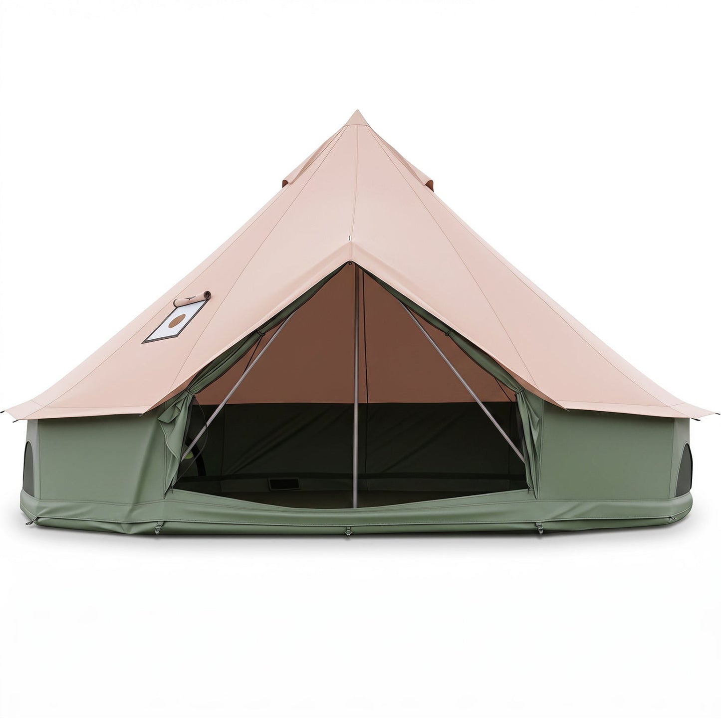 Waterproof Bell Tent with Stove Jack & Mesh Windows – 2-8 Person | S/M/L