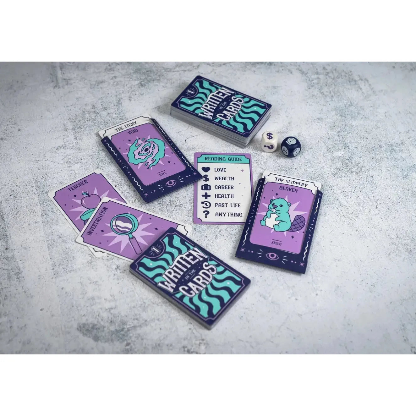 Written in the Cards - Dice & Cards Funny Fortune Game - Professor Puzzle - Niksstuff